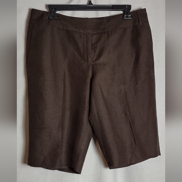 Loft Linen Blend Bermuda Shorts - Picture 1 of 9